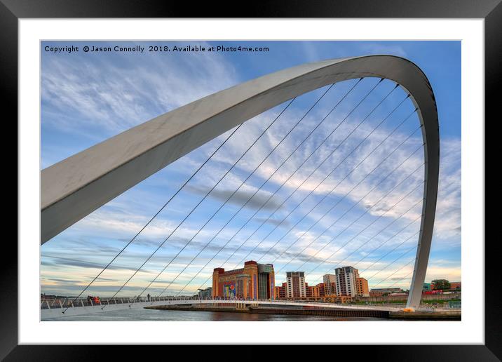 Gateshead Millenium Bridge. Framed Mounted Print by Jason Connolly