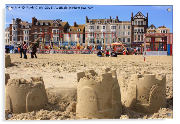 Sandcastles Acrylic by Nicola Clark