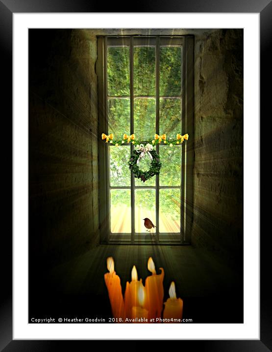 Twas on a Christmas Morning! Framed Mounted Print by Heather Goodwin