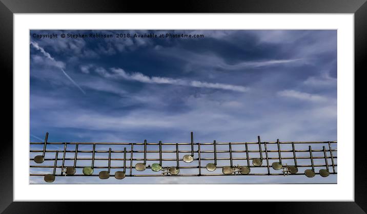  Cloud music to make you soar Framed Mounted Print by Stephen Robinson