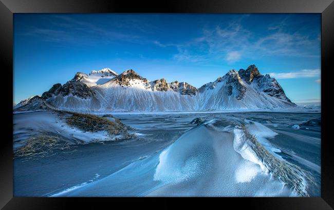 The majestic Vestrahorn Mountain Iceland Framed Print by Gareth Morris
