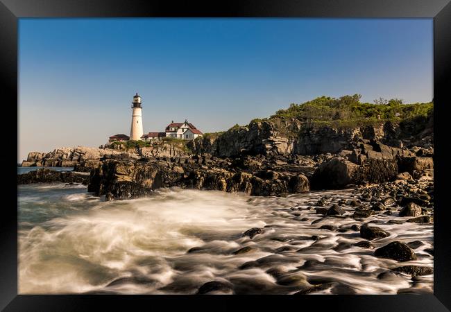 Portland Head Lighthouse, Maine, USA Framed Print by James Daniel