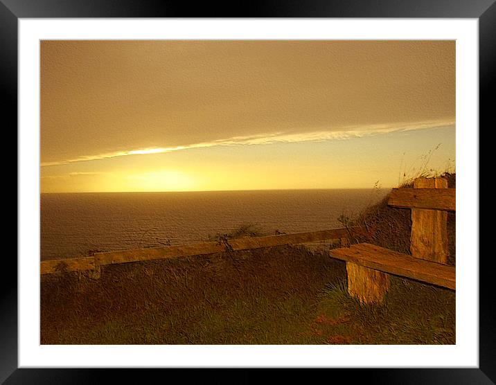 Pwll Deri,Pen Caer Peninsula. Framed Mounted Print by paulette hurley