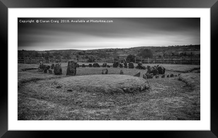 Drumskinney Stone Circle, Co. Fermanagh Framed Mounted Print by Ciaran Craig