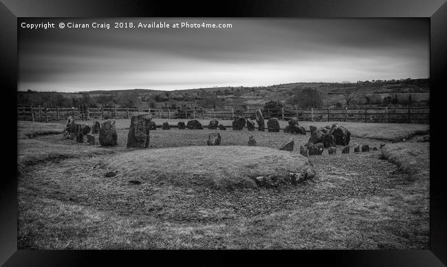 Drumskinney Stone Circle, Co. Fermanagh Framed Print by Ciaran Craig