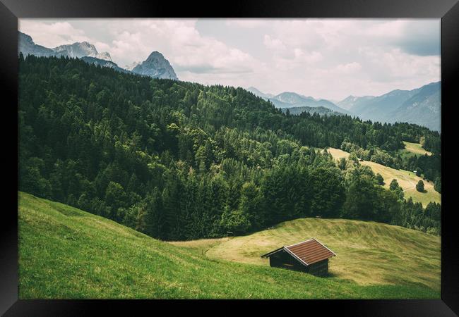German Alps Summer Landscape Framed Print by Patrycja Polechonska
