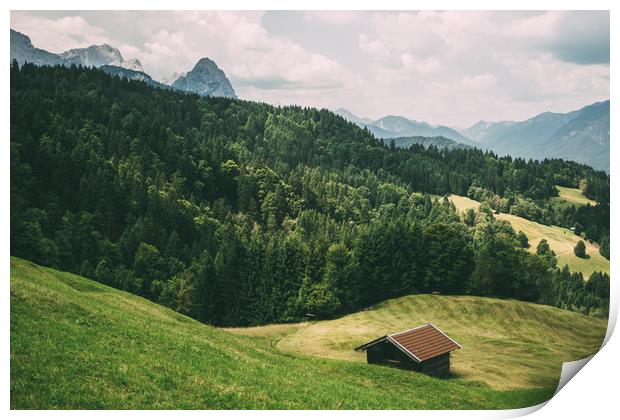 German Alps Summer Landscape Print by Patrycja Polechonska