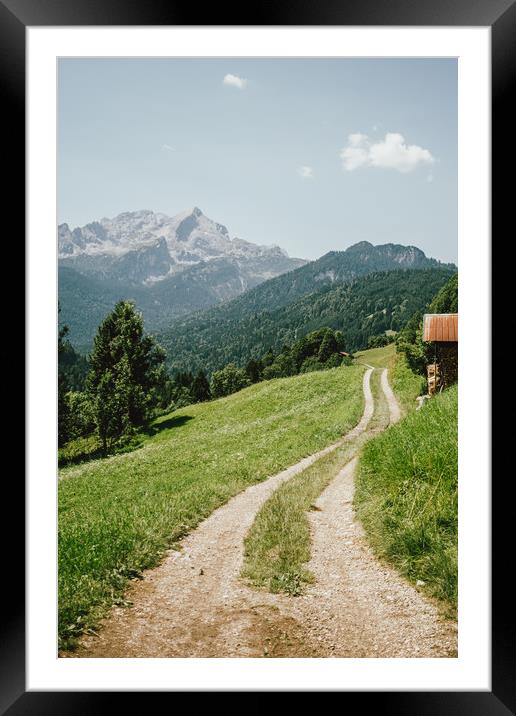 Pathway In Alps Mountains Framed Mounted Print by Patrycja Polechonska