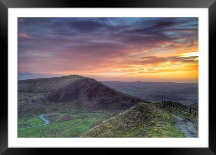 Sunrise Over Mam Tor and The Hope Valley Framed Mounted Print by Scott Simpson