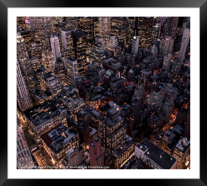 New York City Detail Framed Mounted Print by David Thurlow