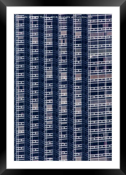 Modern Abstract Skyscraper in New York City Framed Mounted Print by David Thurlow