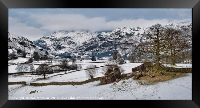 The Langdale Valley Framed Print by Rob Mcewen