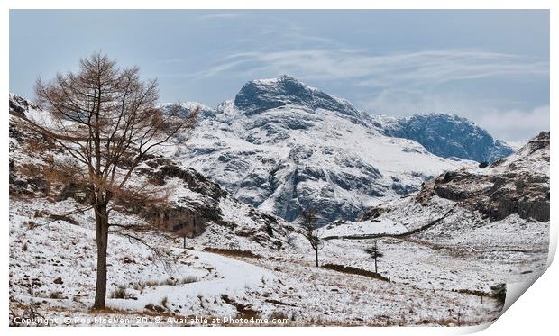 The Langdale Pikes Print by Rob Mcewen