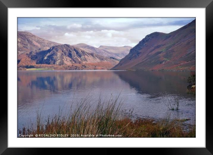 "Reflections at Ennerdale water" Framed Mounted Print by ROS RIDLEY