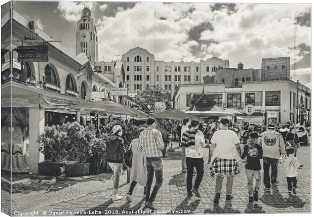 Traditional Food and Drink Market, Montevideo, Uru Canvas Print by Daniel Ferreira-Leite
