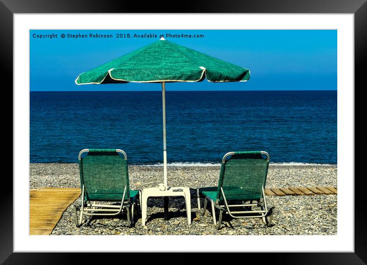 Wishing you were here? Crete Framed Mounted Print by Stephen Robinson