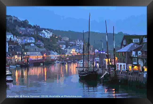 Luggers at Looe in Cornwall at early evening  Framed Print by Rosie Spooner