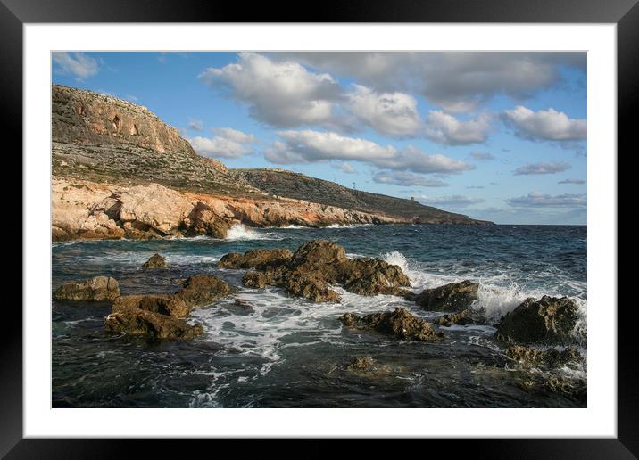 Majestic Sea Cliff View Framed Mounted Print by P D