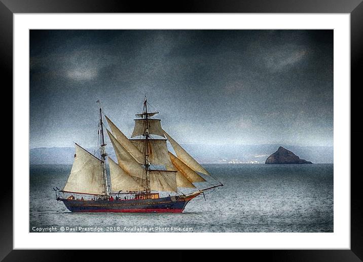 The Mighty Tres Hombres Sets Sail Framed Mounted Print by Paul F Prestidge