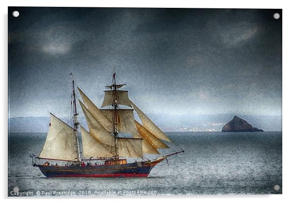 The Mighty Tres Hombres Sets Sail Acrylic by Paul F Prestidge