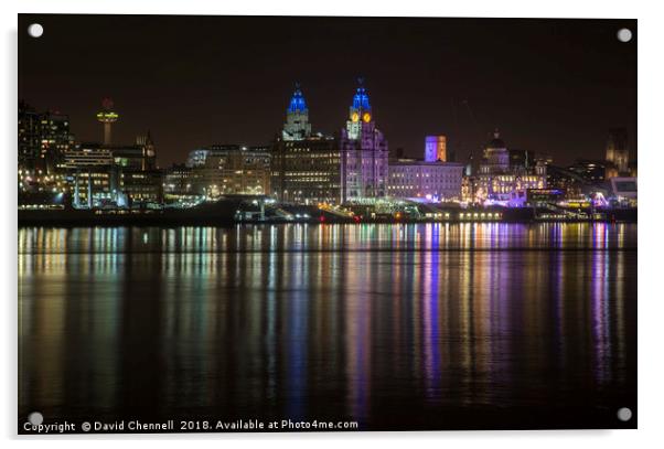 Liverpool Waterfront    Acrylic by David Chennell