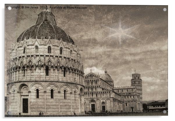 Artistic Field of Miracles, Pisa Acrylic by Jim Jones