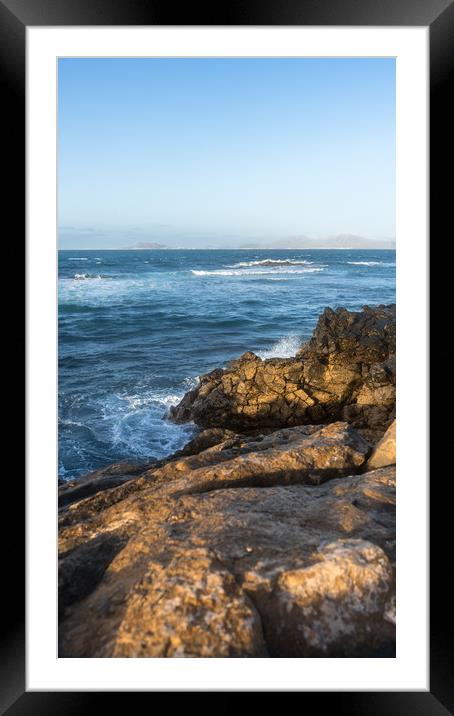 Ocean Views, Fuerteventura Framed Mounted Print by Steven Fleck