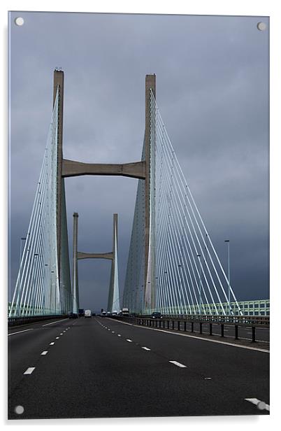 Severn Bridge Acrylic by Joyce Storey