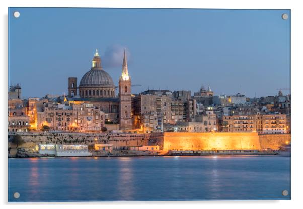 Valletta, Malta  Acrylic by peter schickert
