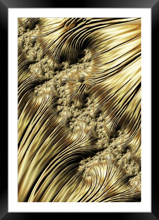 Golden Waves Framed Mounted Print by Steve Purnell