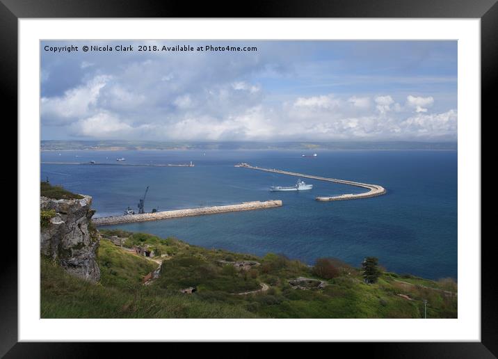 Portland Harbour Framed Mounted Print by Nicola Clark