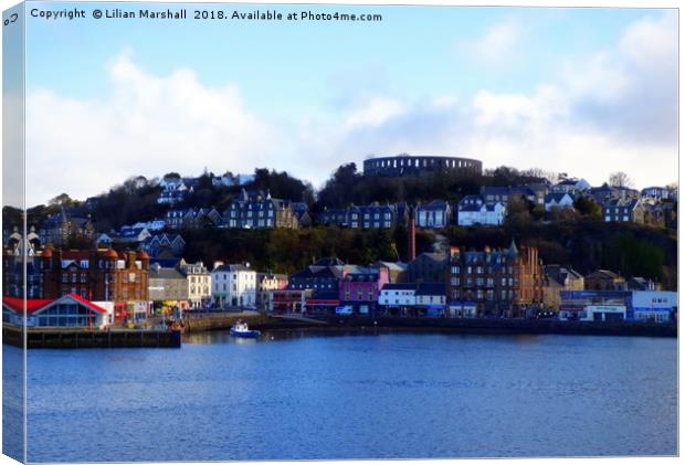 Oban Harbour. Canvas Print by Lilian Marshall
