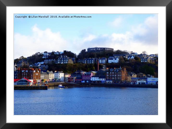 Oban Harbour. Framed Mounted Print by Lilian Marshall