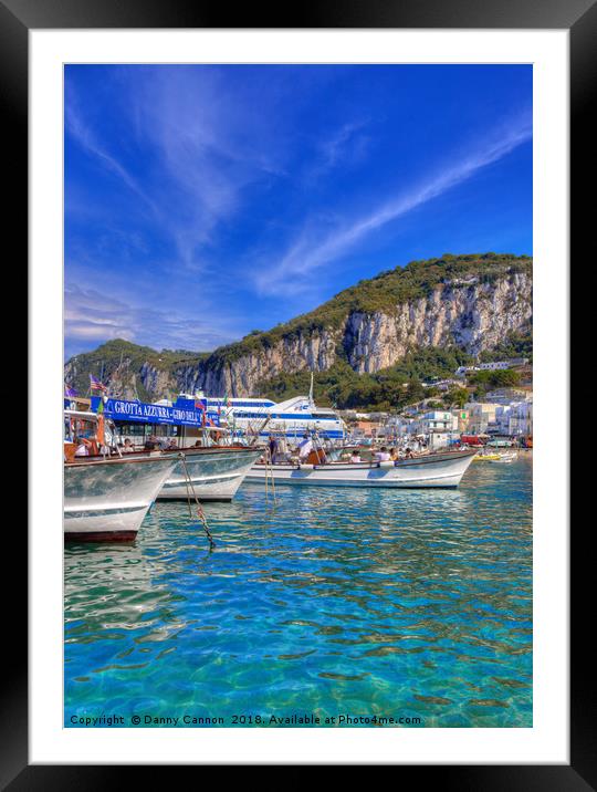 Capri Harbour Framed Mounted Print by Danny Cannon