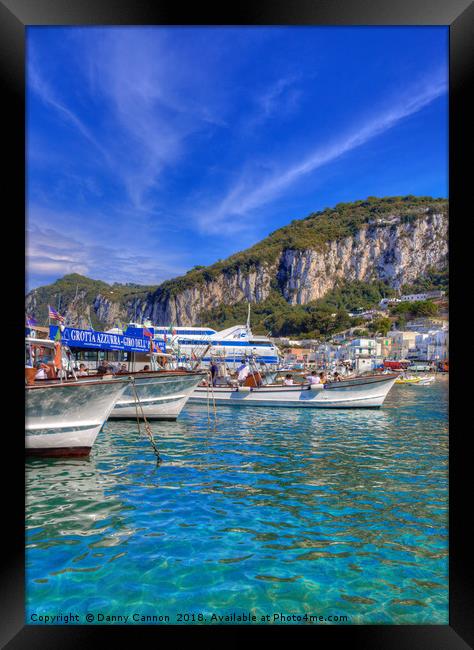 Capri Harbour Framed Print by Danny Cannon