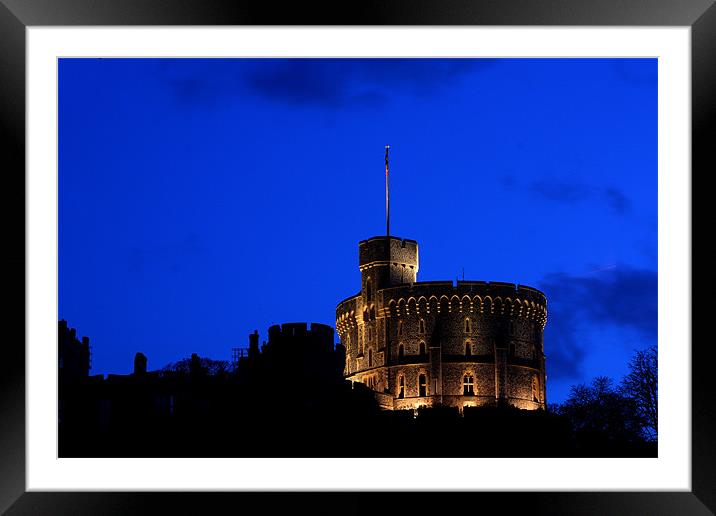 Windsor castle at dusk Framed Mounted Print by Doug McRae