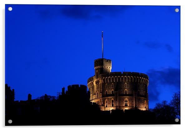 Windsor castle at dusk Acrylic by Doug McRae