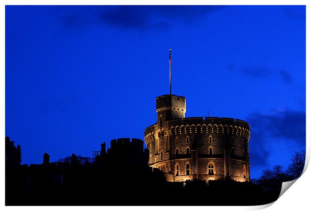 Windsor castle at dusk Print by Doug McRae