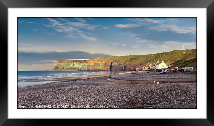 "Evening Light across Huntcliff" Framed Mounted Print by ROS RIDLEY