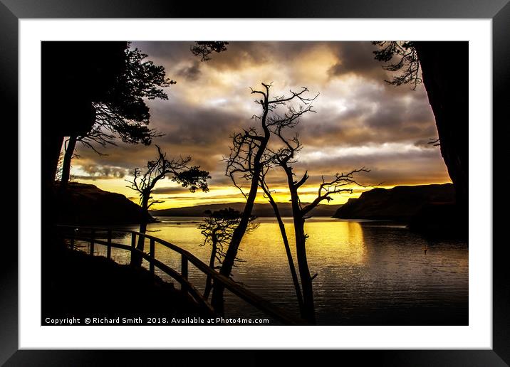 Sunrise silhouette from the 'Lump' footpath #2 Framed Mounted Print by Richard Smith