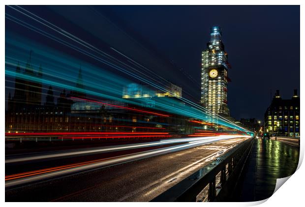 Big Ben and the rush hour Print by Andrew Scott