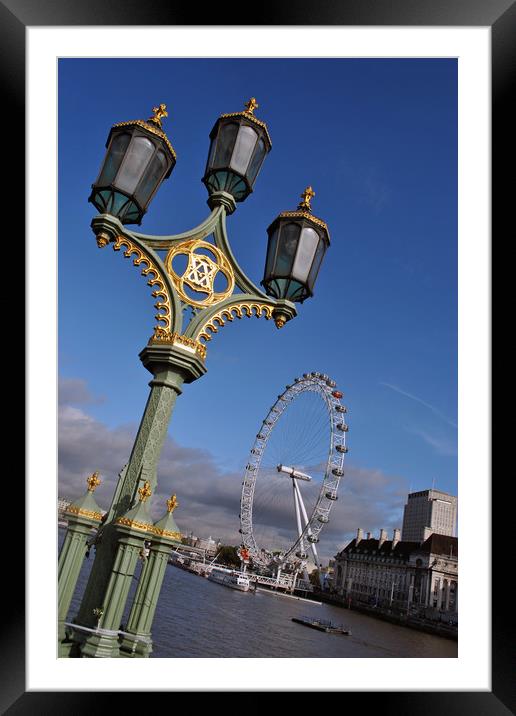 London Eye Millennium Wheel Framed Mounted Print by Andy Evans Photos