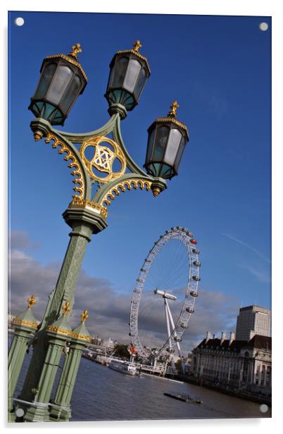 London Eye Millennium Wheel Acrylic by Andy Evans Photos