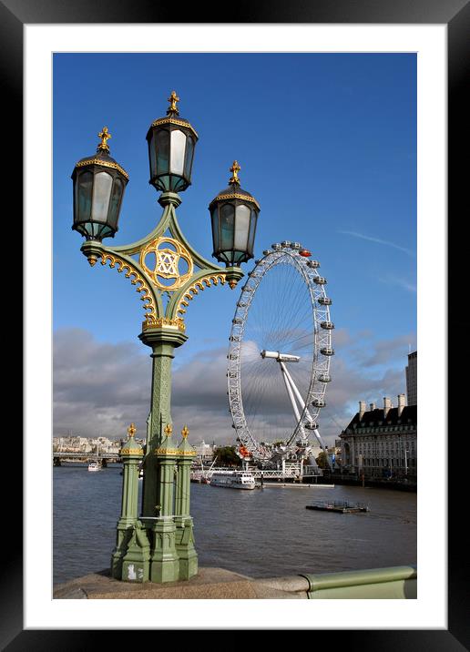 London Eye Millennium Wheel Framed Mounted Print by Andy Evans Photos