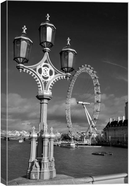 The London Eye Millennium Wheel Canvas Print by Andy Evans Photos