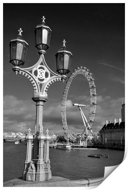 The London Eye Millennium Wheel Print by Andy Evans Photos