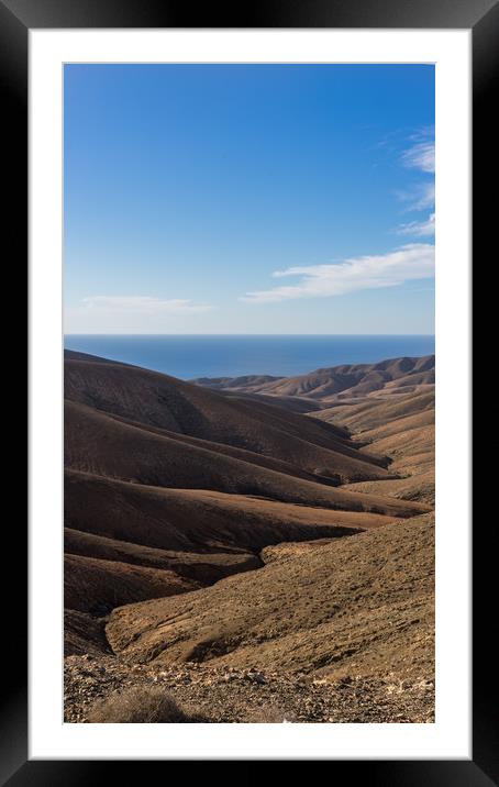 Mountains of Fuerteventura Framed Mounted Print by Steven Fleck