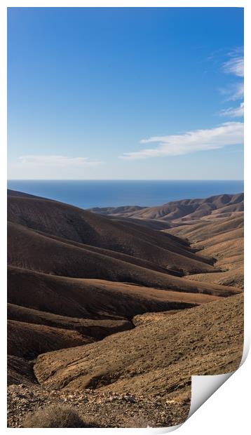 Mountains of Fuerteventura Print by Steven Fleck