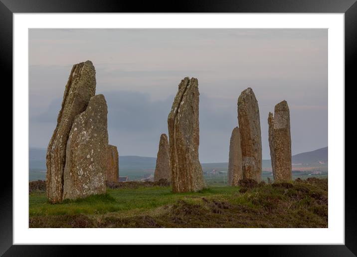 Sunset am Ring of Brodgar Framed Mounted Print by Thomas Schaeffer