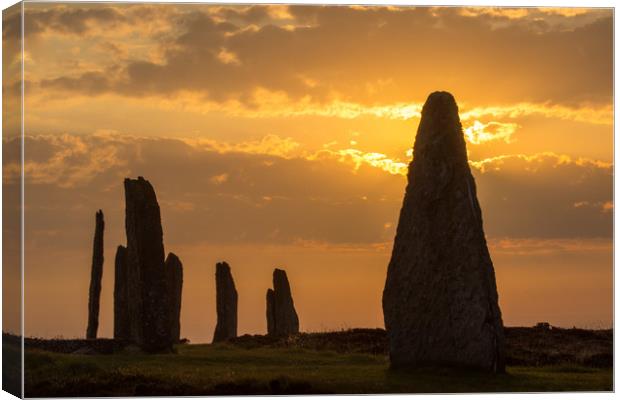 Sunset at the Ring of Brodgar Canvas Print by Thomas Schaeffer